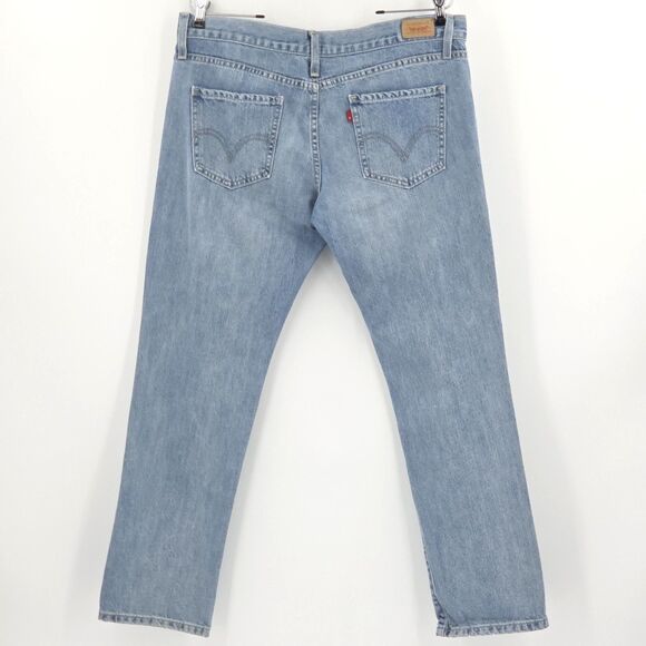 Levi's Boyfriend Mid Rise Jeans Womens Size 11 Blue Denim Straight Leg Casual - Picture 2 of 8